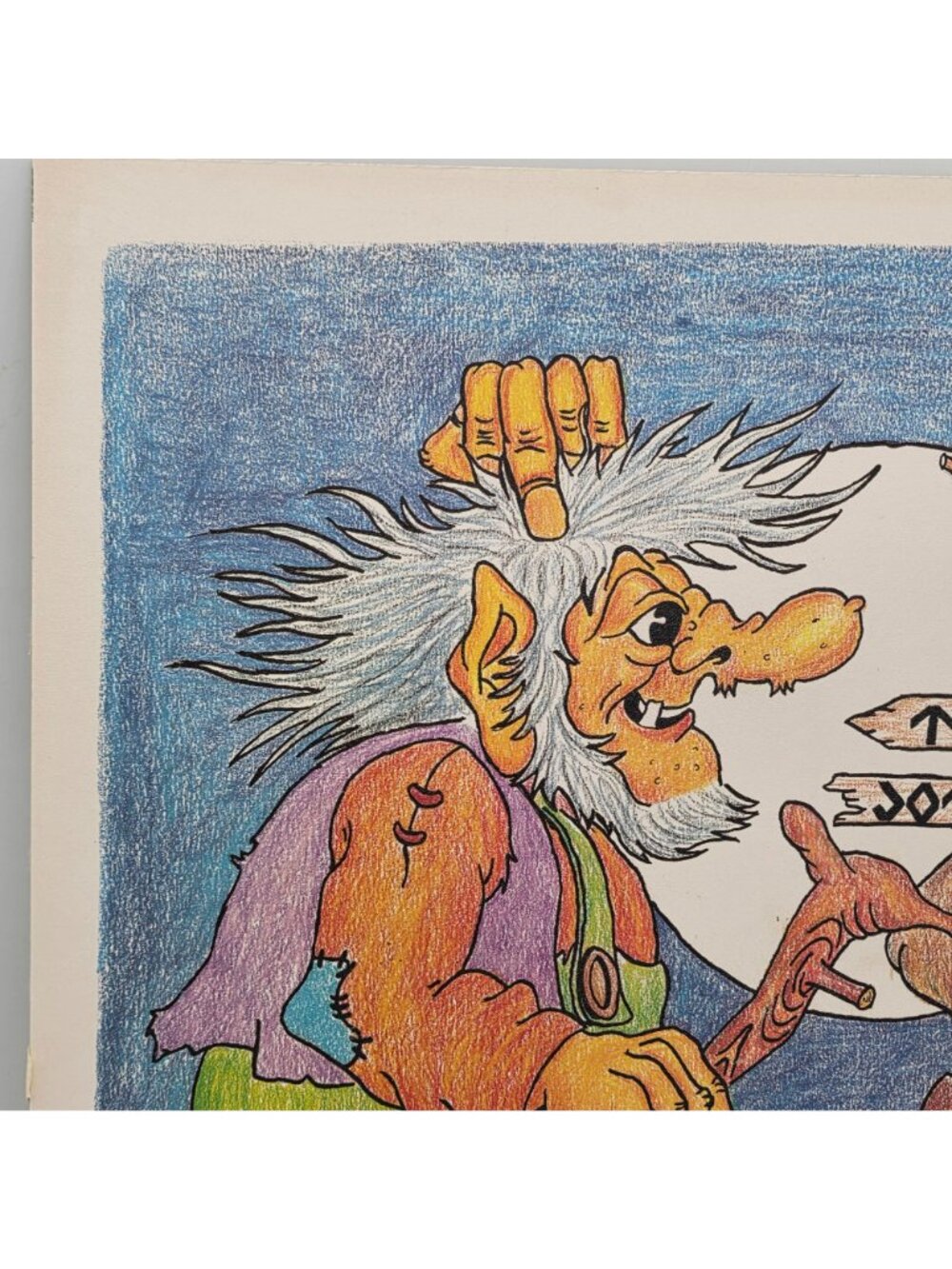 Norwegian Troll Artwork Signed "77" Fantasy Folklore Lithograph Poster 16" x 20" - Picture 2 of 9